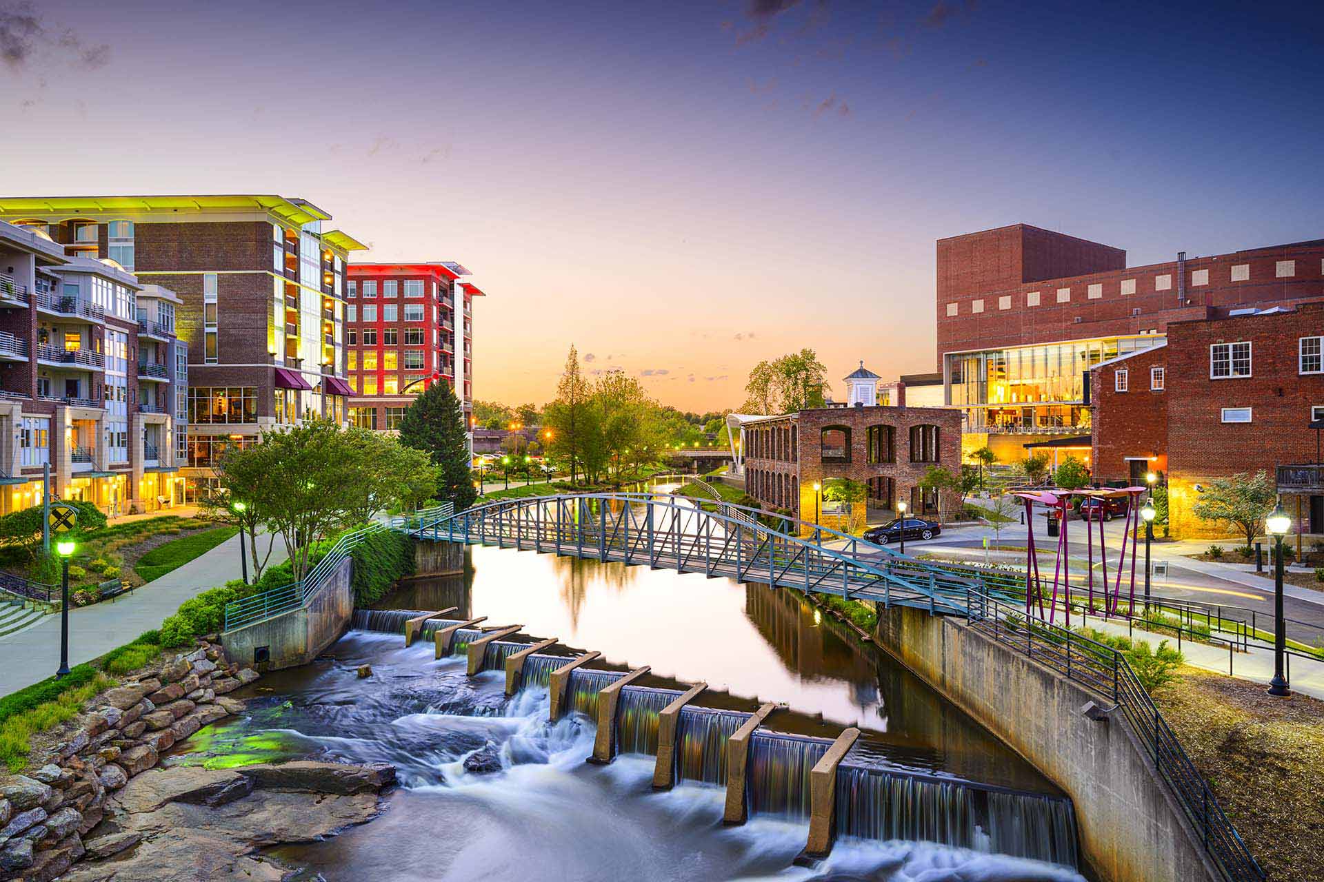 Greenville, South Carolina town cityscape HUNT ORTHODONTICS